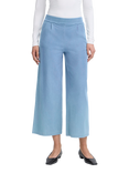ICHI Kate Denim Cropped Trousers, Light Blue