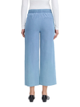 ICHI Kate Denim Cropped Trousers, Light Blue