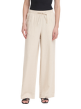 ICHI Linno Linen Rich Wide Leg Trousers, Natural Ecru