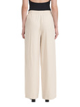 ICHI Linno Linen Rich Wide Leg Trousers, Natural Ecru