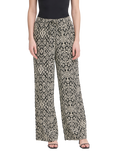 ICHI Linno Line Rich Diamond Ikat Trousers, Black/Multi