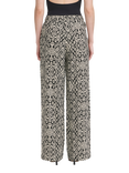 ICHI Linno Line Rich Diamond Ikat Trousers, Black/Multi