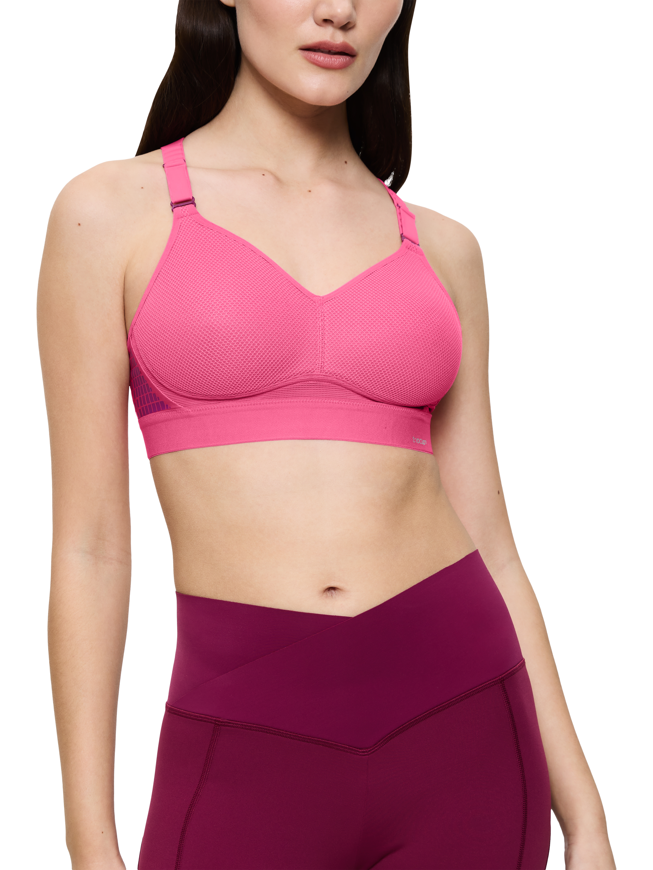 Triumph Triaction Hybrid Lite Non-Wired Sports Bra, Glam Pink