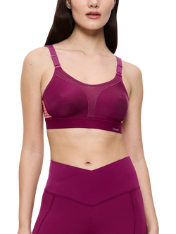 Triumph Triaction Extreme Lite Sports Bra, Dark Wine