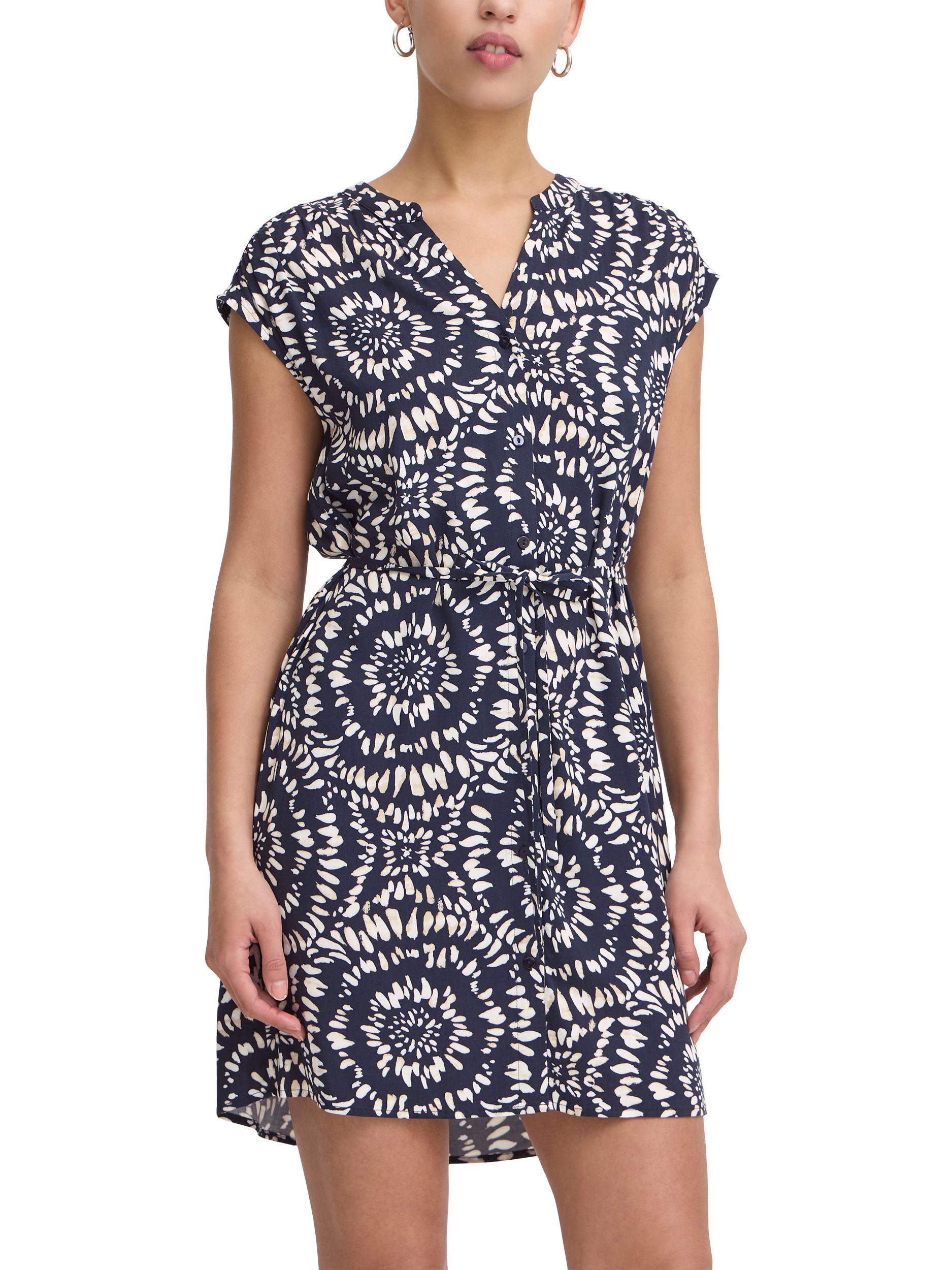 ICHI Haya Ikat Circle Dress, Total Eclipse