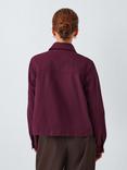 John Lewis Cotton Twill Jacket, Burgundy