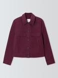 John Lewis Cotton Twill Jacket, Burgundy
