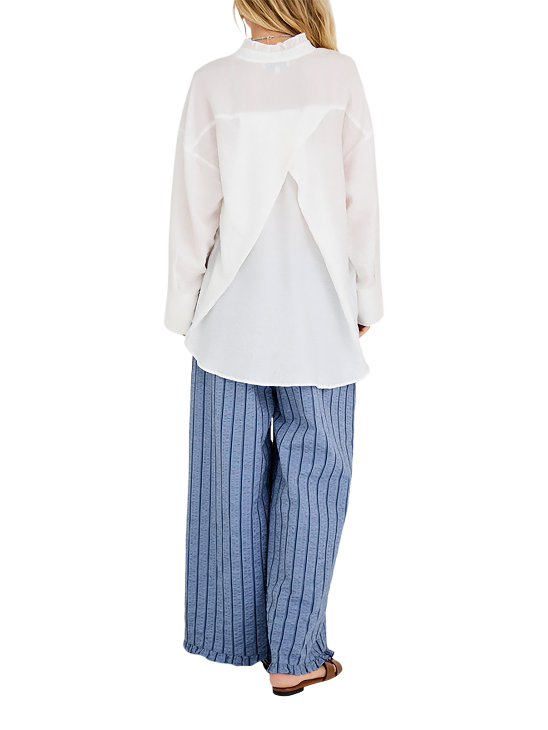 Product image 2 of 6, which shows A-VIEW Anemone Viscose Blend Shirt, White, 8