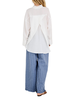 A-VIEW Anemone Viscose Blend Shirt, White - view 2, White