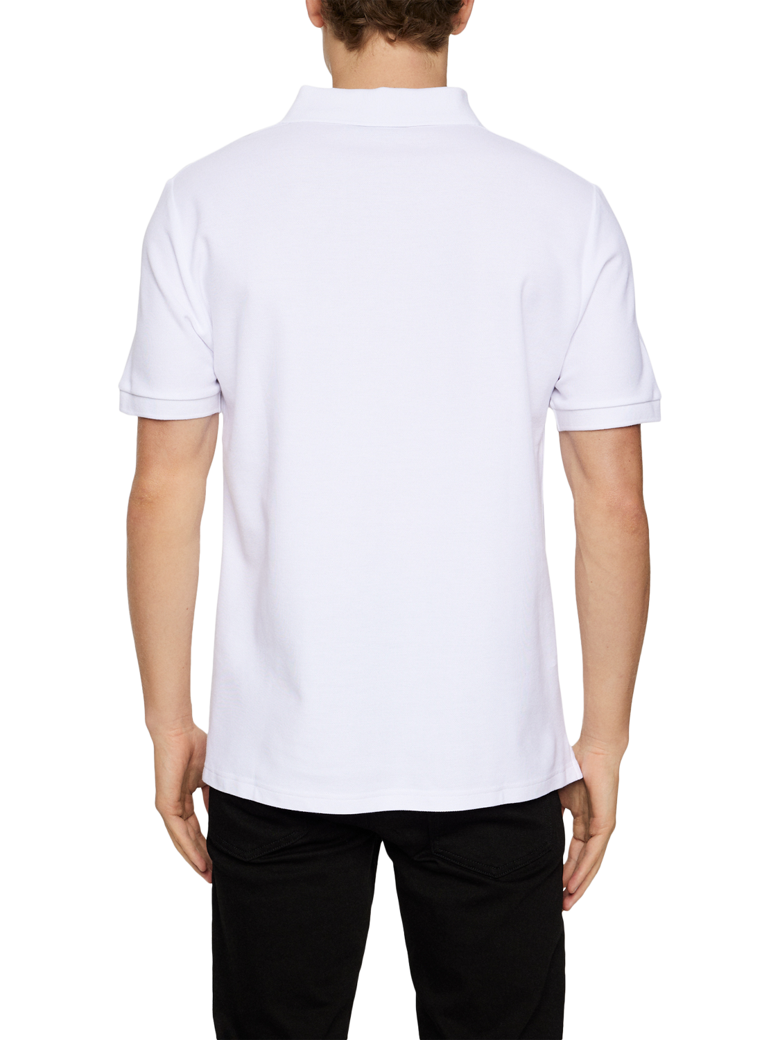 Product image 2 of 5, which shows J.Lindeberg Rudy Cotton Slim Fit Short Sleeve Polo Shirt, White, S