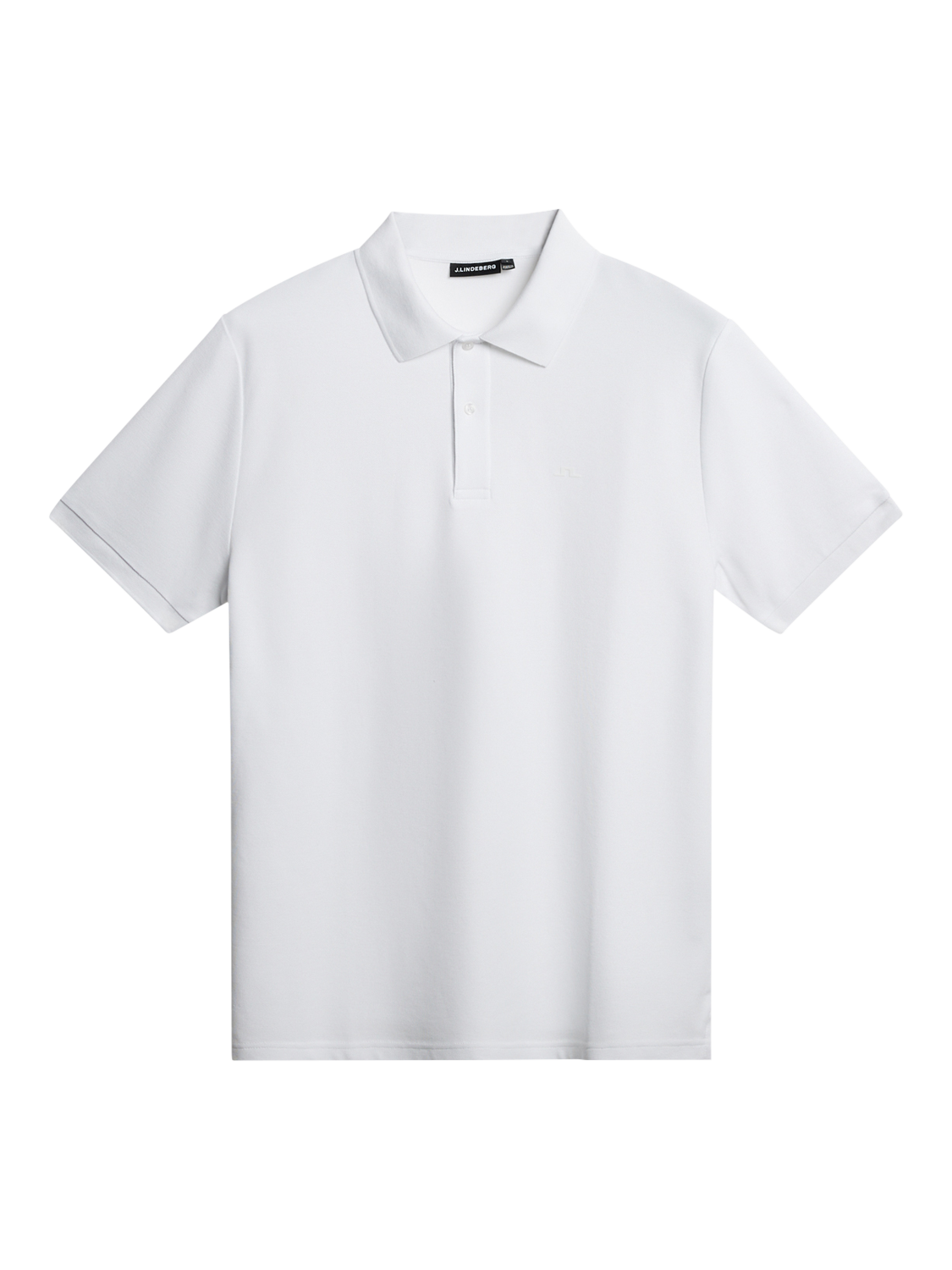 Product image 5 of 5, which shows J.Lindeberg Rudy Cotton Slim Fit Short Sleeve Polo Shirt, White, S