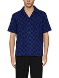 J.Lindeberg Torpa Cotton Blend Regular Fit Check Shirt, Mid Blue