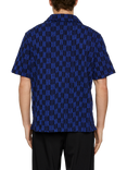J.Lindeberg Torpa Cotton Blend Regular Fit Check Shirt, Mid Blue