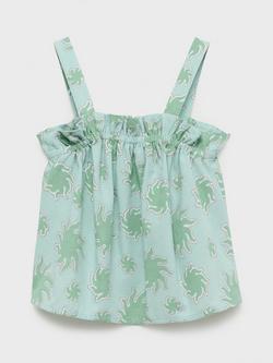 Mango Kids' Audrey Sun Print Cami, Green, Green