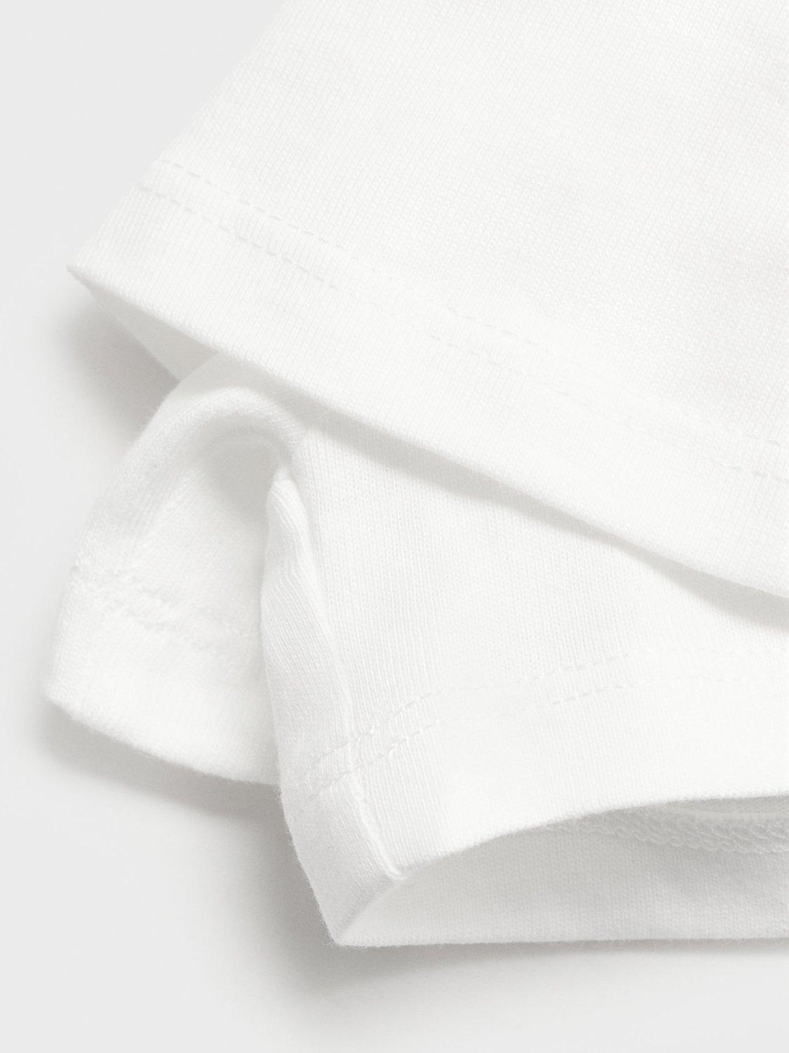 Product image 4 of 6, which shows Mango Kids' Mia Embroidered A-Line Cotton Mini Skort, Natural White, 11-12 yrs