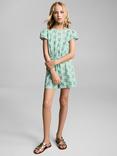 Mango Kids' Ava Cross-Back Playsuit, Green