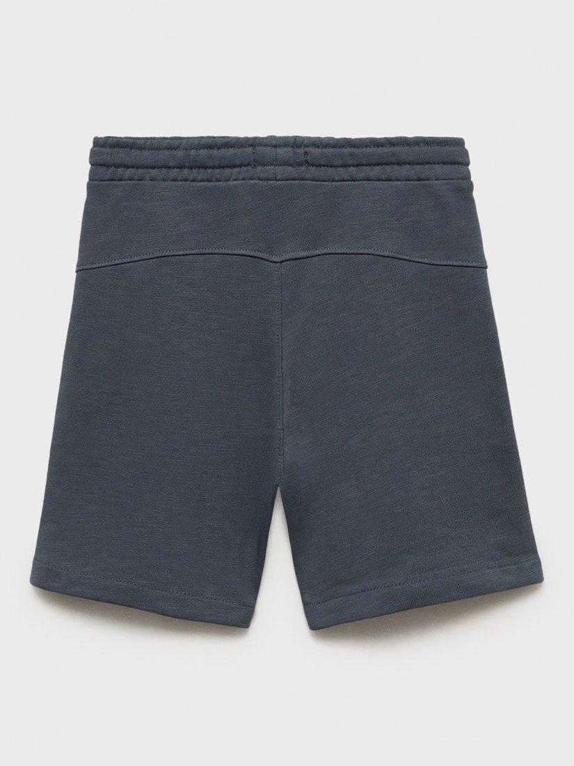 Product image 2 of 4, which shows Mango Kids' Contast Pocket Bermuda Shorts, Dark Grey, 5-6 years