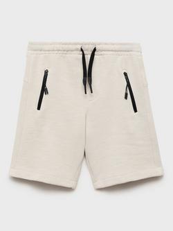 Mango Kids' Contast Pocket Bermuda Shorts, Natural