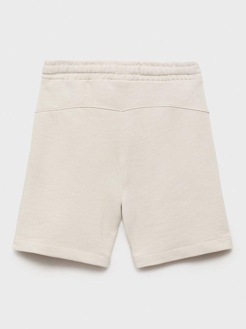 Product image 2 of 4, which shows Mango Kids' Contast Pocket Bermuda Shorts, Natural, 5-6 years