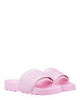 Hunter Core Embossed Slider Sandals, Pink