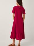 Monsoon Orla Broderie Anglaise Midi Dress, Red