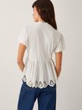 Monsoon Dee Broderie Anglaise Top, Ivory