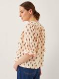 Monsoon Laurie Jersey Floral Top, Ivory