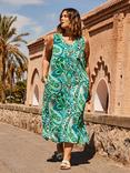 Live Unlimited Curve Paisley Sleeveless Midi Dress, Green/Multi, Green/Multi