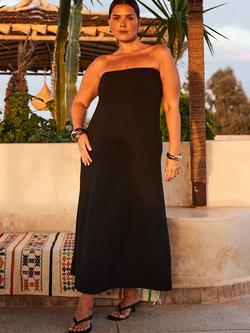 Live Unlimited Curve Bandeau Jersey Dress, Black, Black