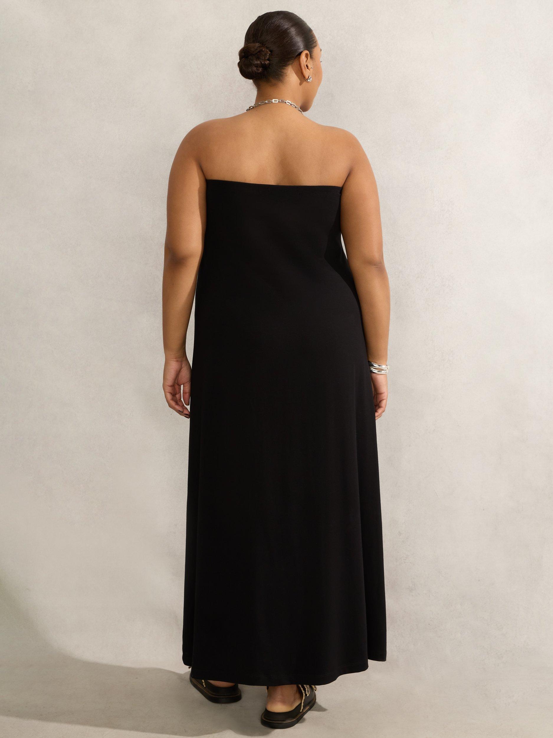 Product image 6 of 6, which shows Live Unlimited Curve Bandeau Jersey Dress, Black, 12