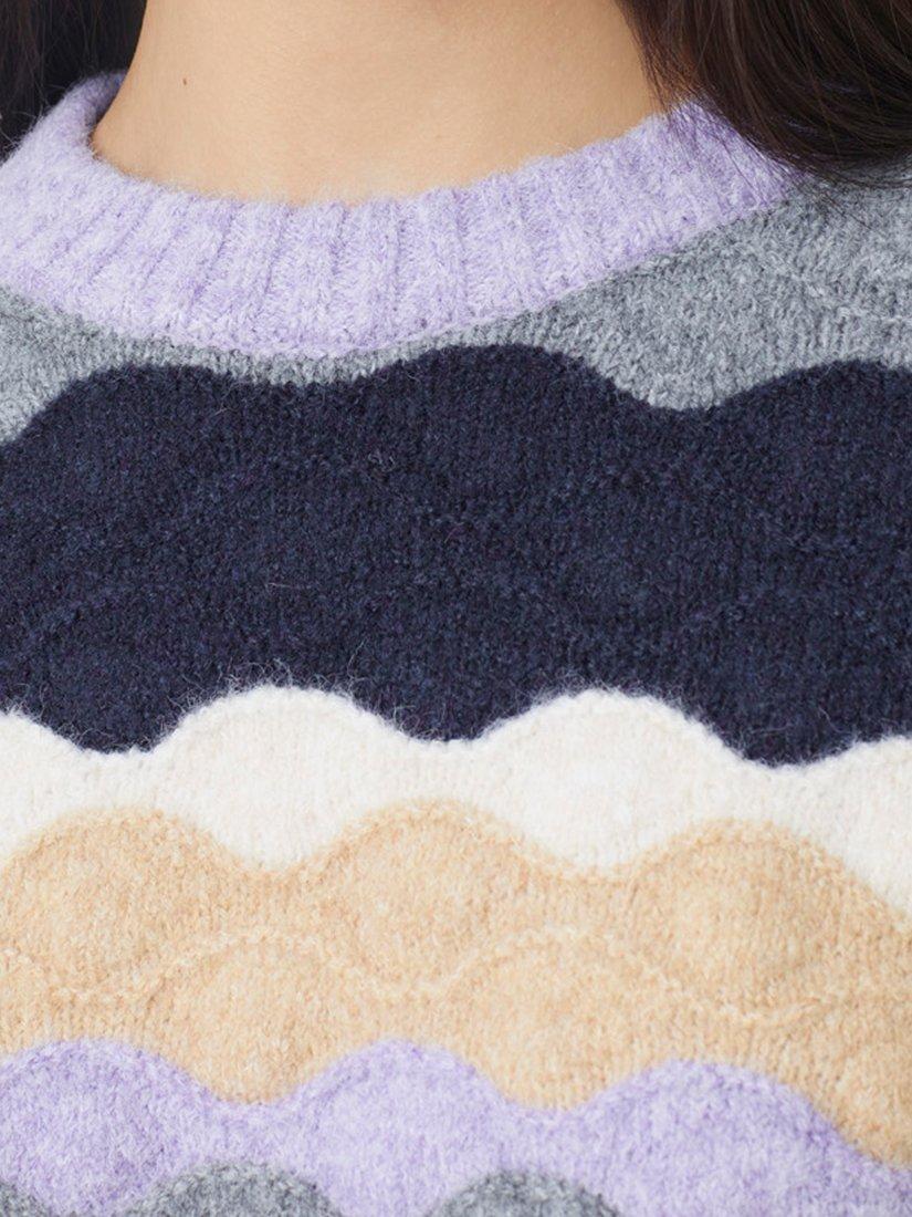 Product image 3 of 5, which shows SUNCOO Panayo Wavy Stripe Jumper, Multi, 8