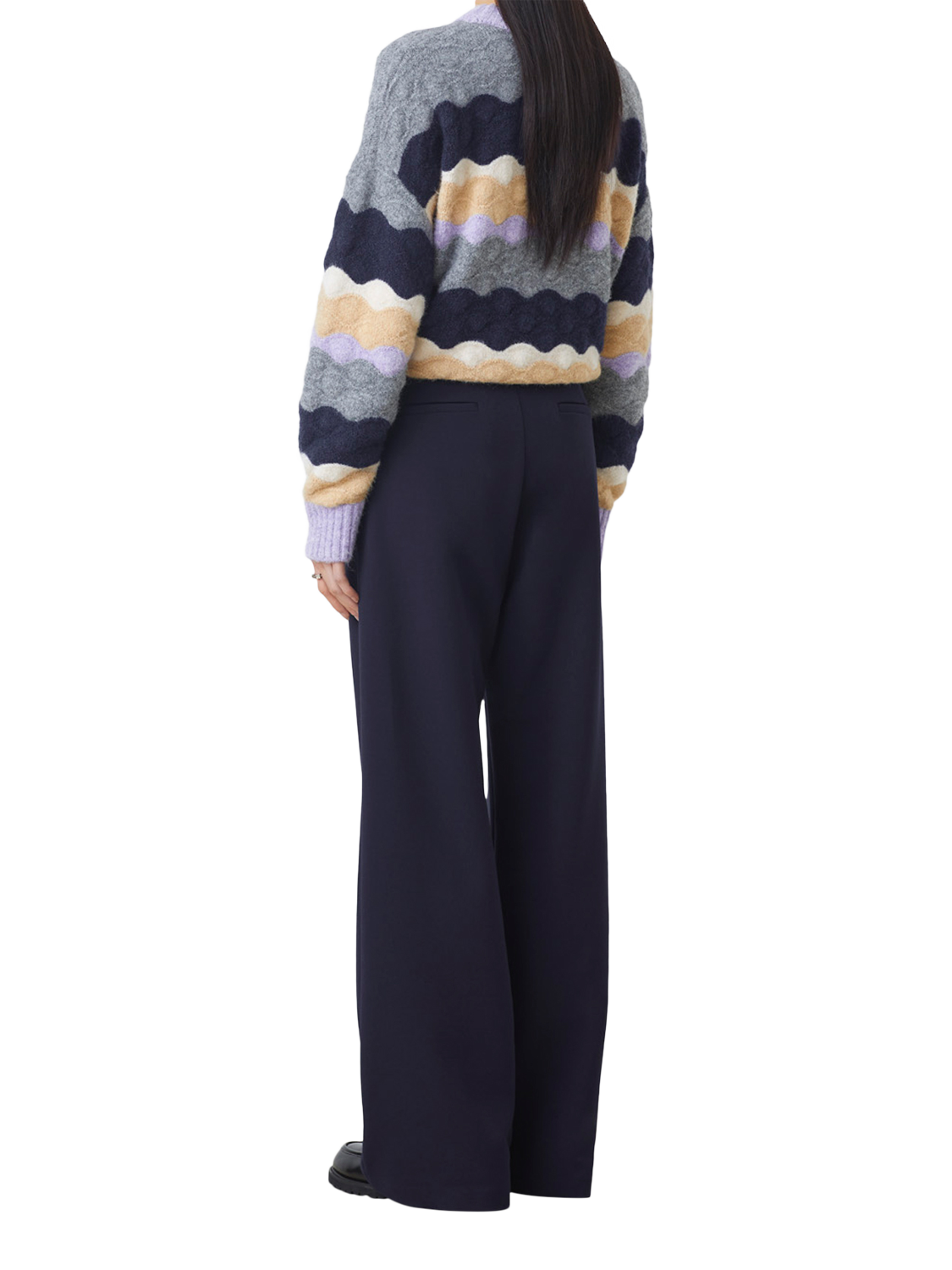 Product image 5 of 5, which shows SUNCOO Panayo Wavy Stripe Jumper, Multi, 8