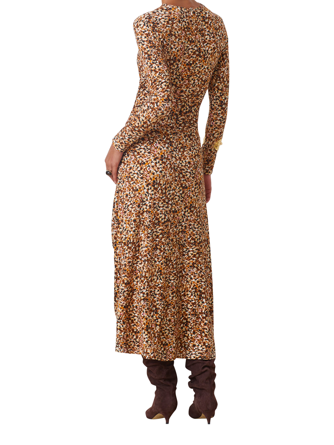 Product image 4 of 4, which shows SUNCOO Cesaria Abstract Maxi Dress, Multi, 8