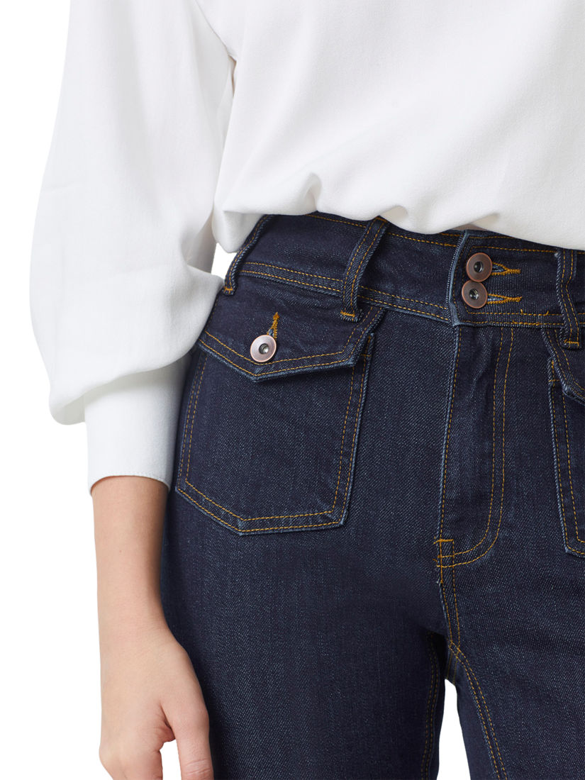 Product image 2 of 3, which shows SUNCOO Riley Flared Denim Jeans, Navy, 8