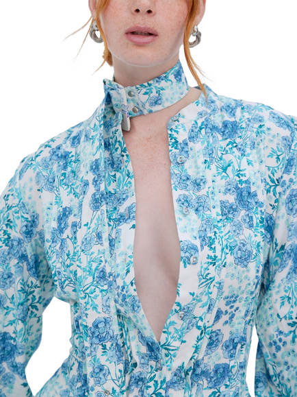 Raishma Veronica Floral Dress - view 2, Blue