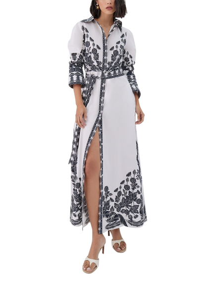 Raishma Faith Monochrome Shirt Dress, White, White