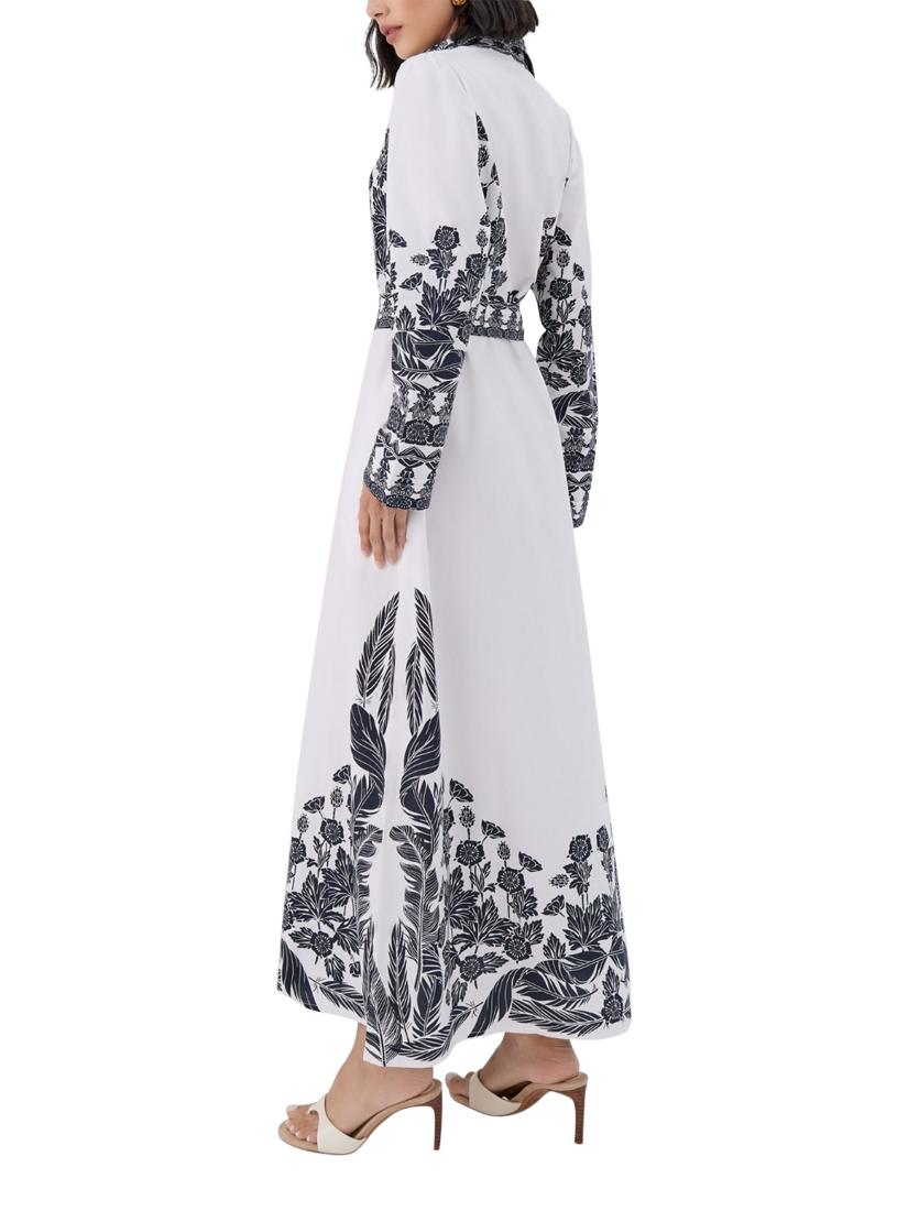 Product image 3 of 3, which shows Raishma Faith Monochrome Shirt Dress, White, 8