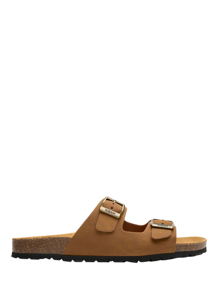 V.GAN Vegan Mango Comfort Footbed Sandals, Tan, Tan