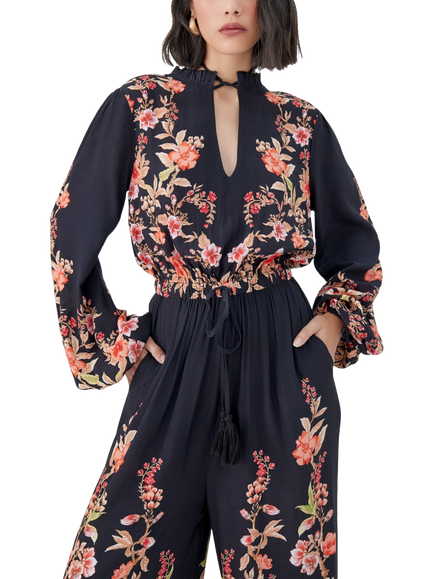 Raishma Viviana Floral Jumpsuit, Black - view 2, Black