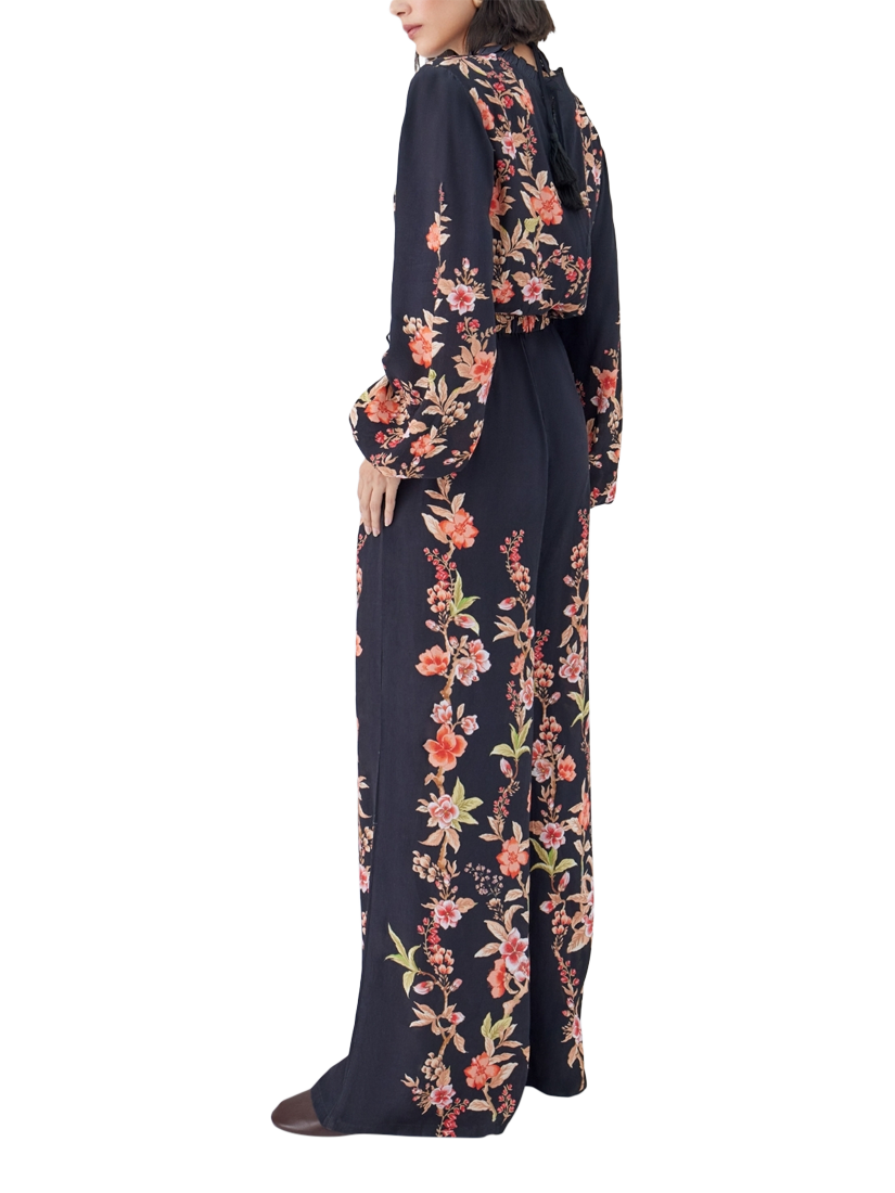 Product image 3 of 3, which shows Raishma Viviana Floral Jumpsuit, Black, 8