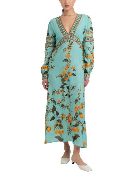 Raishma Elsa Floral Dress, Blue, Blue
