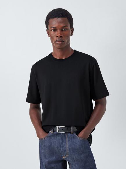John Lewis J. Lewis The Heavyweight Organic Cotton T-Shirt, Black