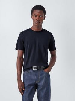 John Lewis J. Lewis Organic Cotton with Cashmere T-Shirt, Navy