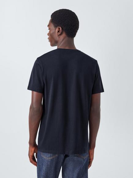 John Lewis J. Lewis Organic Cotton Blend T-Shirt - view 2, Navy