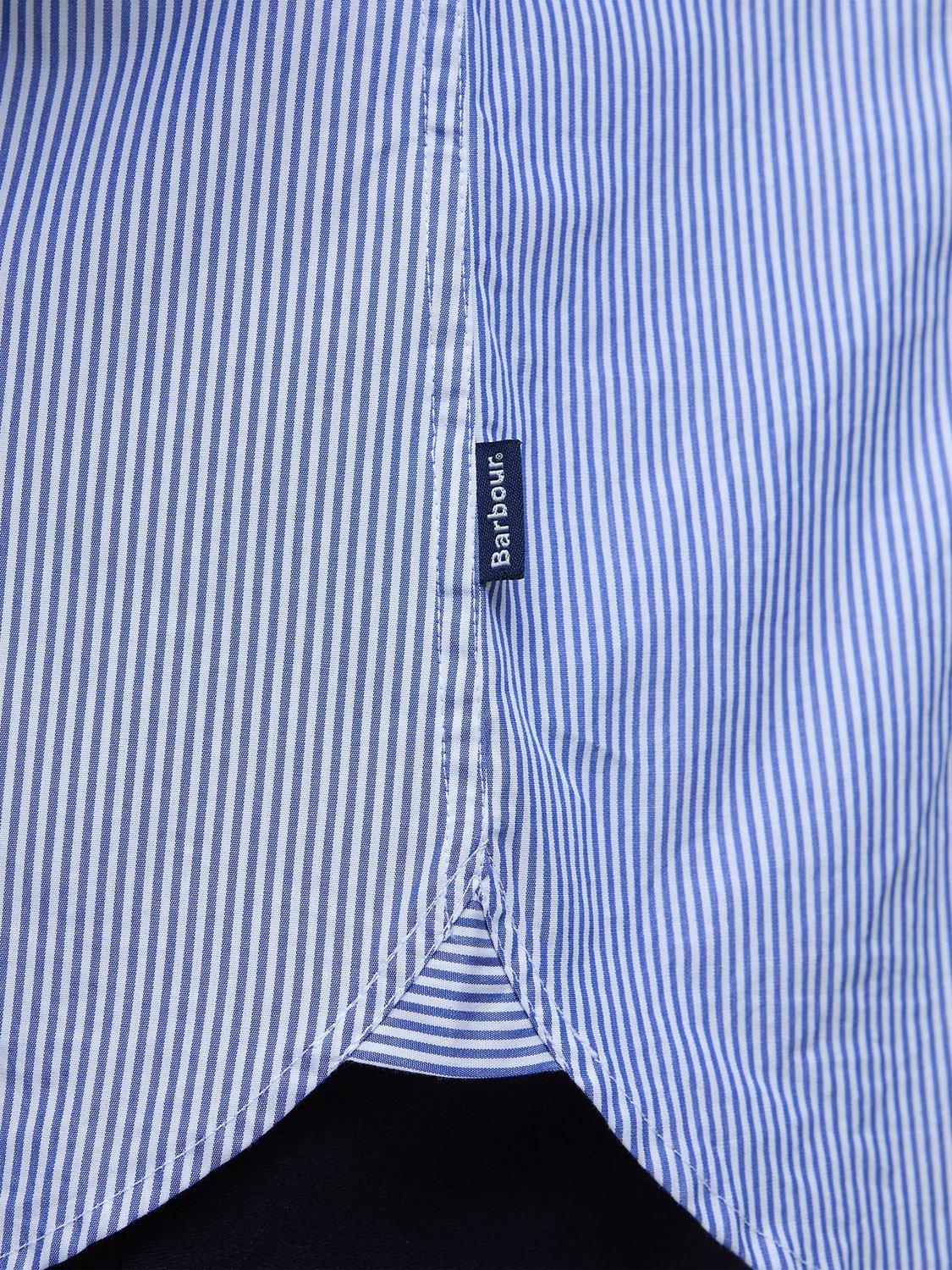 Product image 6 of 7, which shows Barbour Graham Cotton Stripe Long Sleeve Collar Shirt, Navy, L