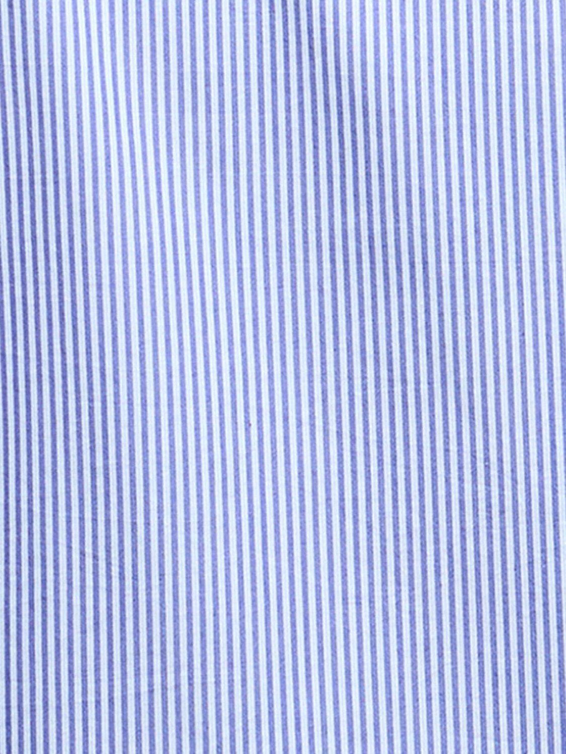 Product image 7 of 7, which shows Barbour Graham Cotton Stripe Long Sleeve Collar Shirt, Navy, L