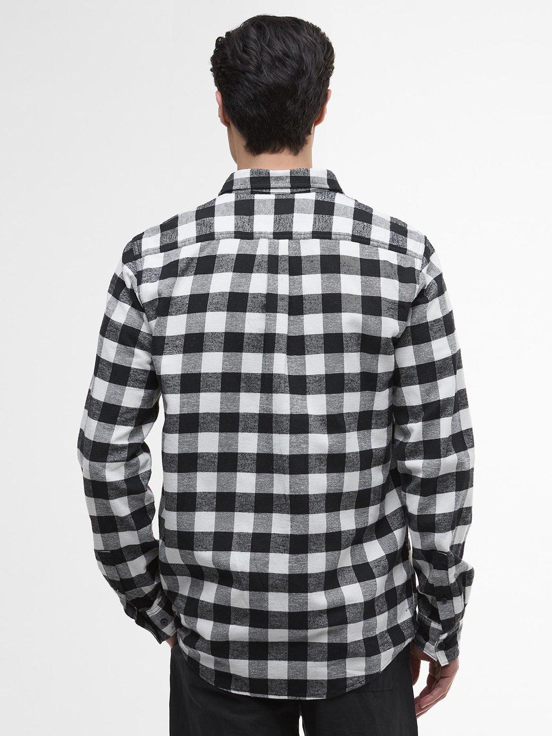 Product image 2 of 6, which shows Barbour International Blackstreak Check Cotton Shirt, Black, S