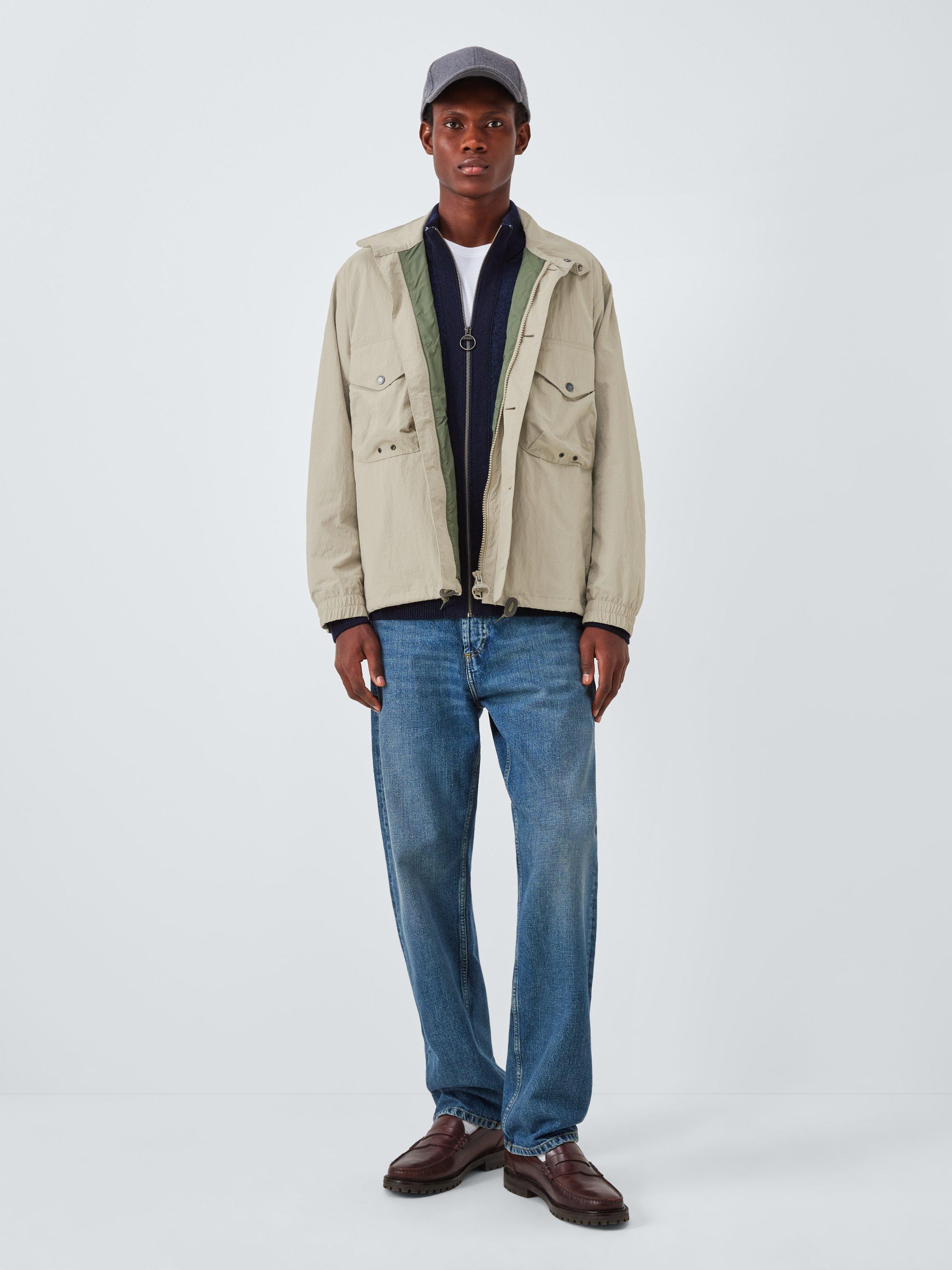 Product image 3 of 6, which shows Barbour Tomorrow's Archive Jig Showerproof Jacket, Concrete, L