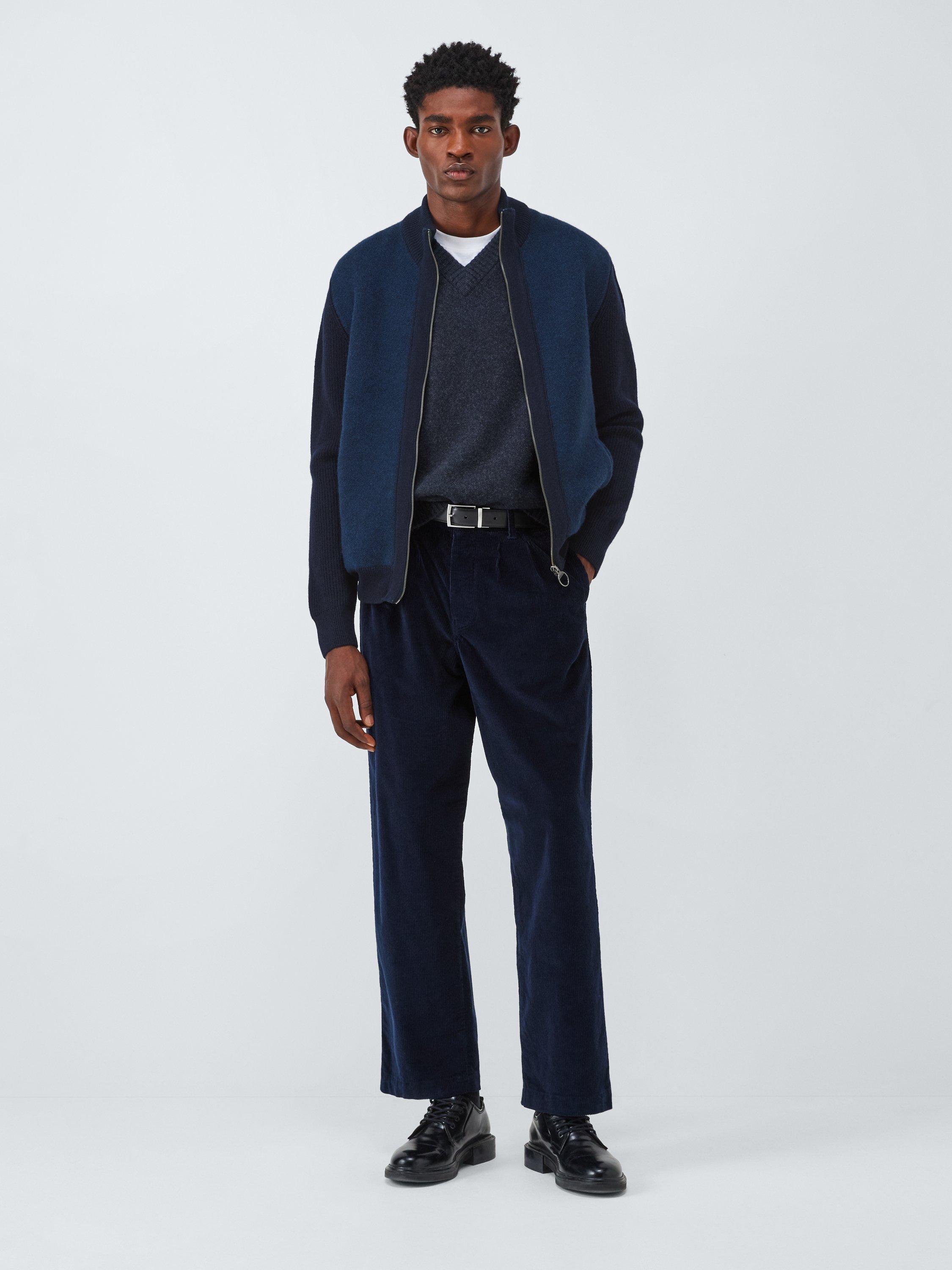 Product image 3 of 6, which shows Barbour Tomorrow's Archive Milburn Zip-Up Jumper, Navy, M