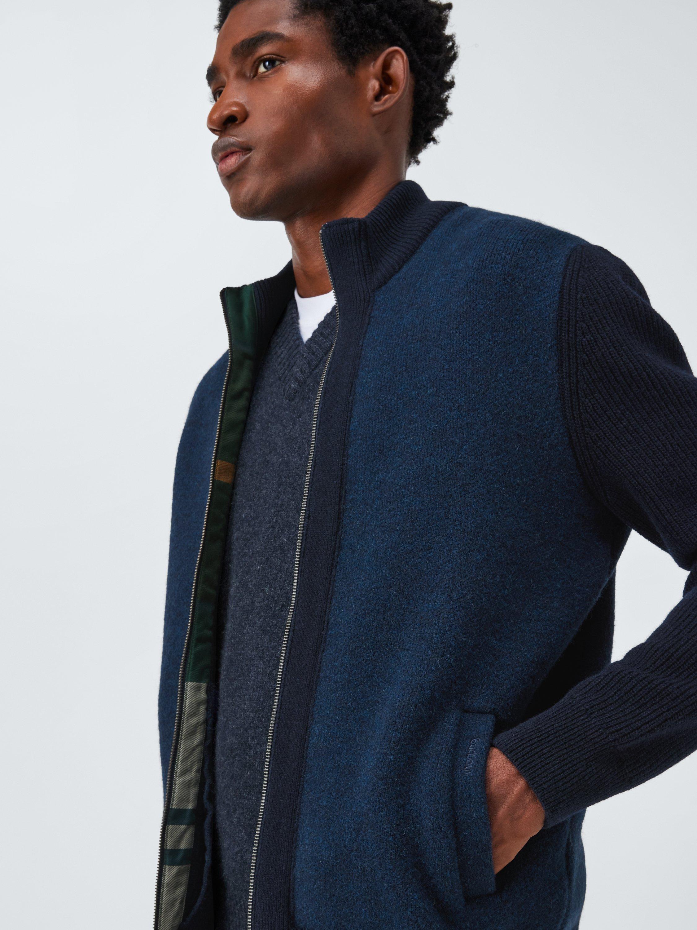 Product image 5 of 6, which shows Barbour Tomorrow's Archive Milburn Zip-Up Jumper, Navy, M